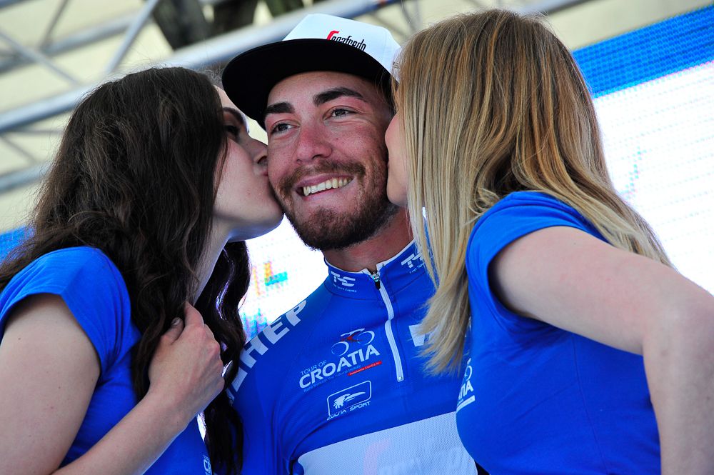 Giacomo Nizzolo (Trek - Segafredo) in blue at the Tour of Croatia