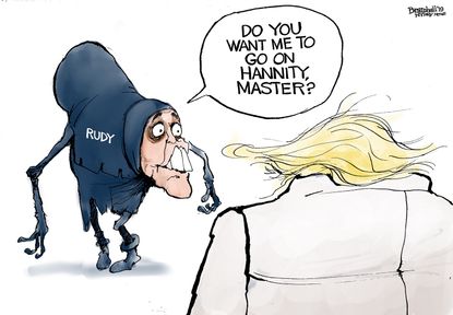 Political Cartoon U.S. Trump Giuliani Igor Hannity