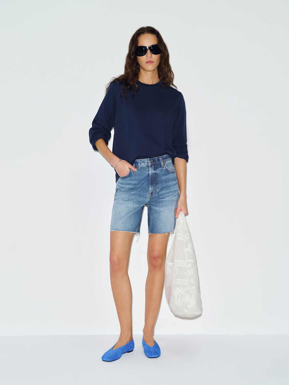 Saige High Rise 4&amp;rdquo; Jean Shorts