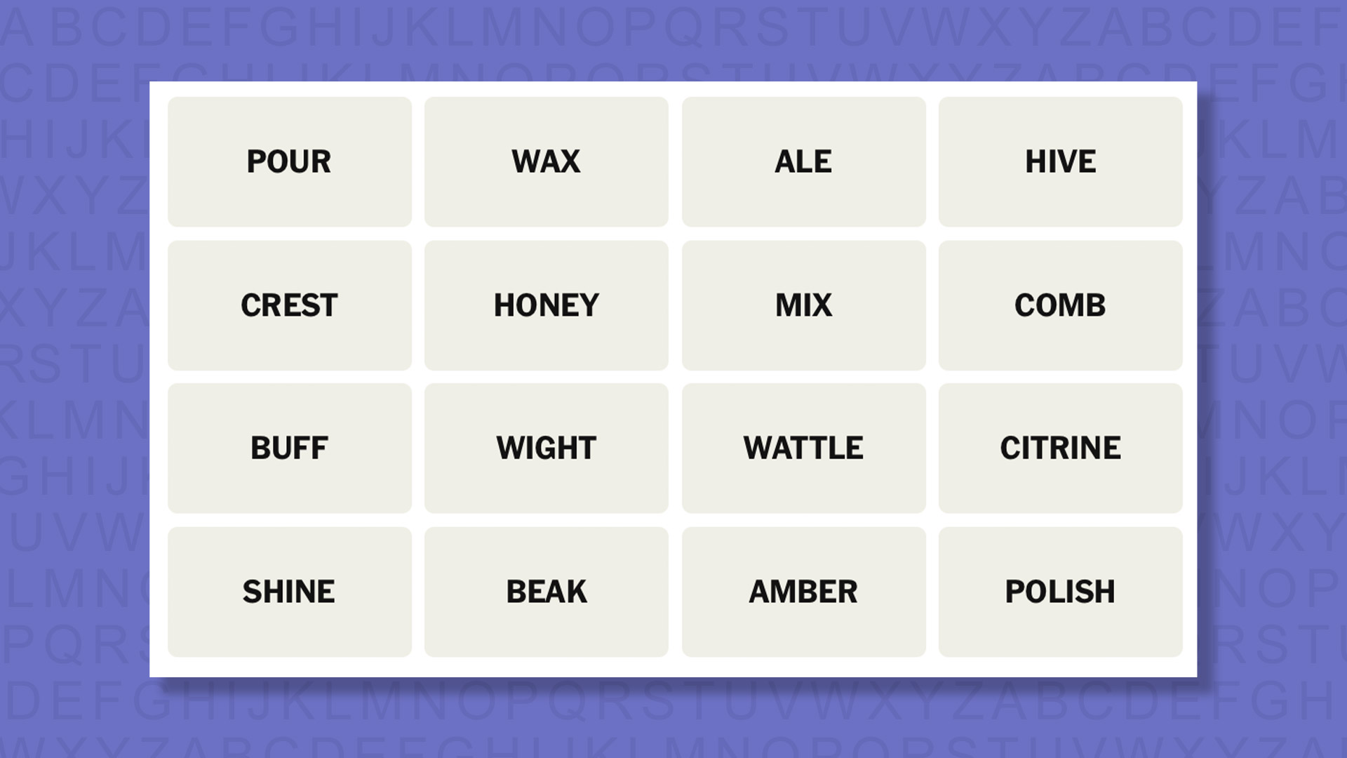 NYT Connections hints for game 1055 on a purple background