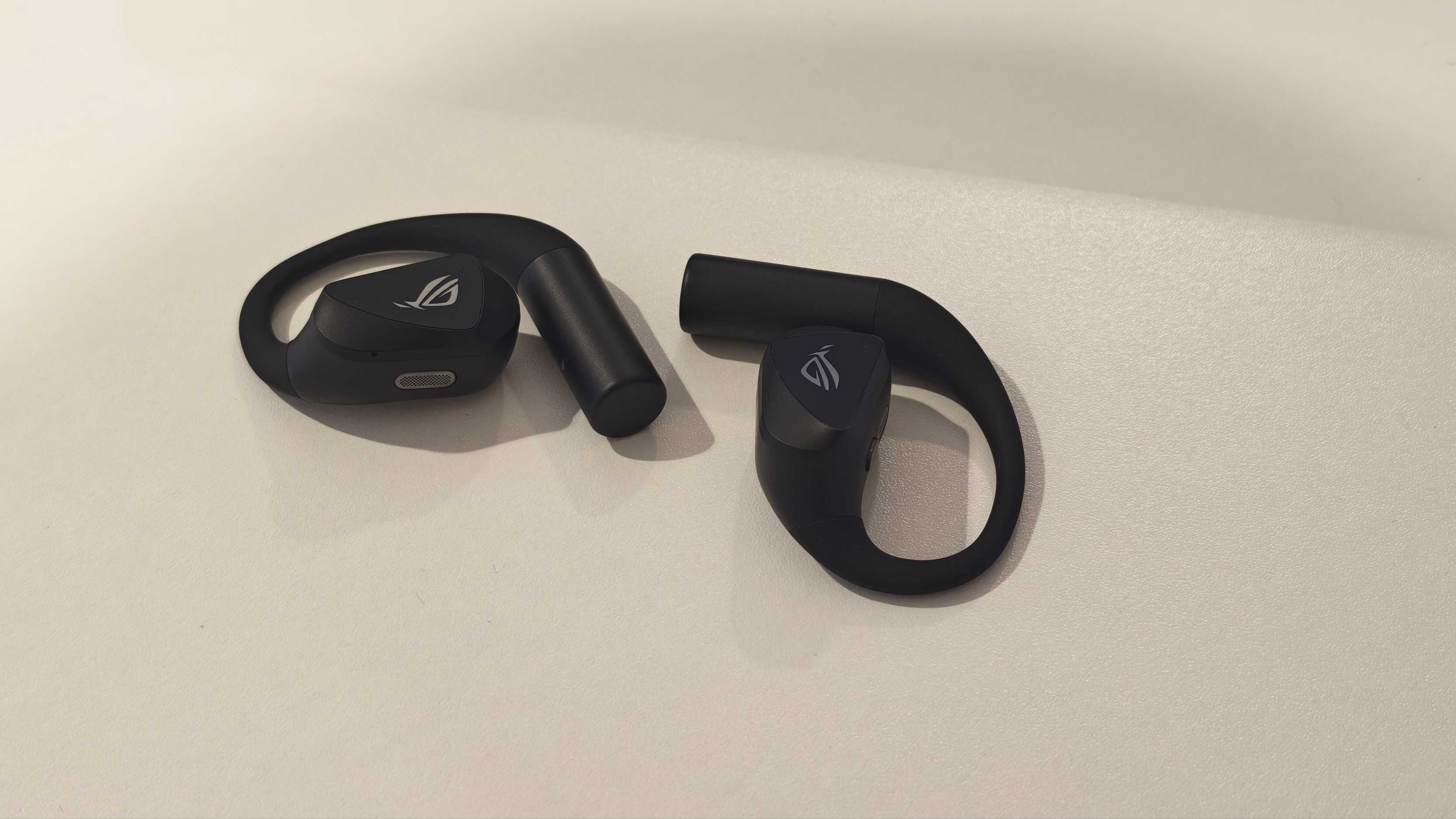 The Asus ROG Cetra Open wireless gaming earbuds.