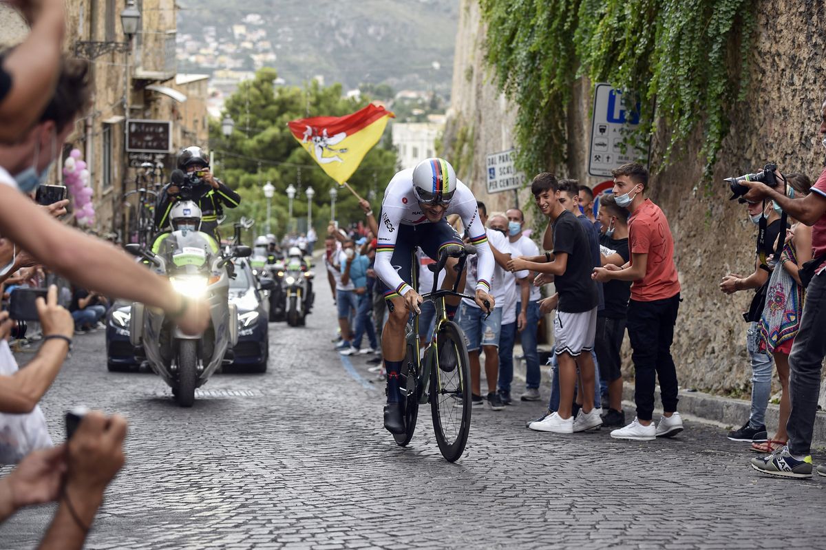Giro d'Italia 2020 - 103th Edition - 1st stage Monreale - Palermo 15,1&Acirc;&nbsp;km - 03/10/2020 - Filippo Ganna (ITA - Team Ineos) - photo Tommaso Pelagalli/BettiniPhoto&Acirc;&copy;2020