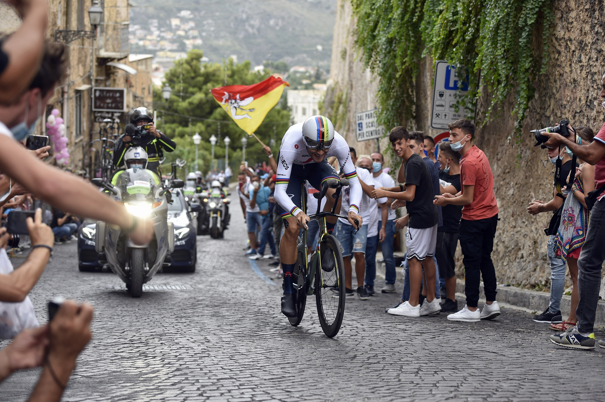 Giro d'Italia 2020 - 103th Edition - 1st stage Monreale - Palermo 15,1Â km - 03/10/2020 - Filippo Ganna (ITA - Team Ineos) - photo Tommaso Pelagalli/BettiniPhotoÂ©2020
