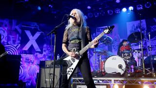 Donita Sparks of music group L7 performs onstage at The Art Of Elysium Presents WE ARE HEAR'S HEAVEN 2020 at Hollywood Palladium on January 04, 2020 in Los Angeles, California