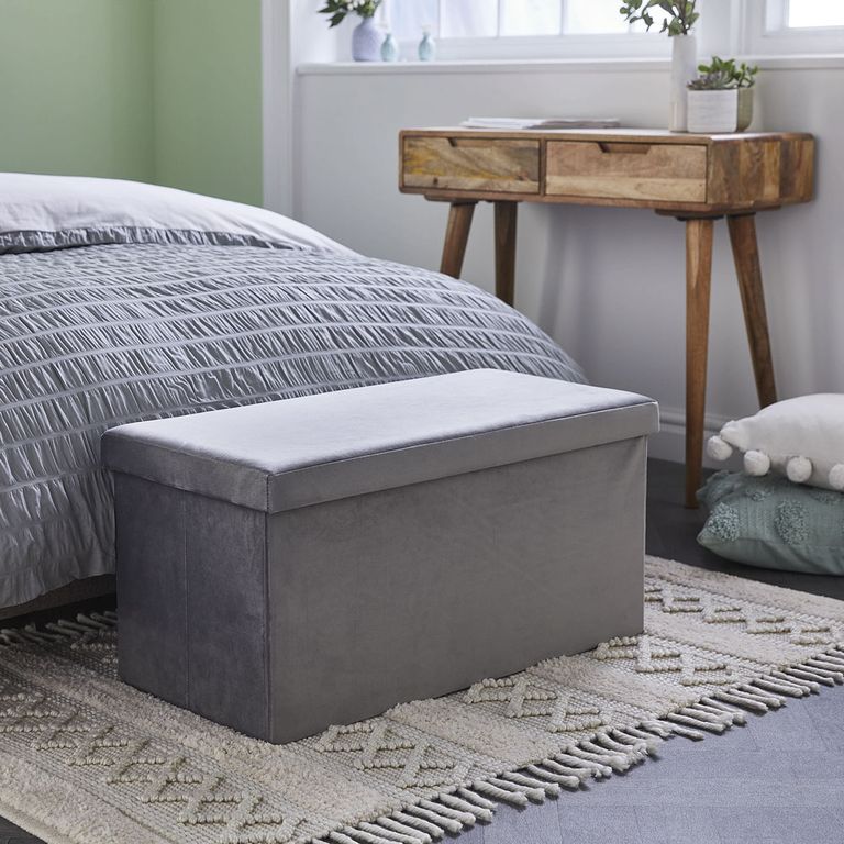 Stay organised in style with Aldi's velvet storage ottomans just £16