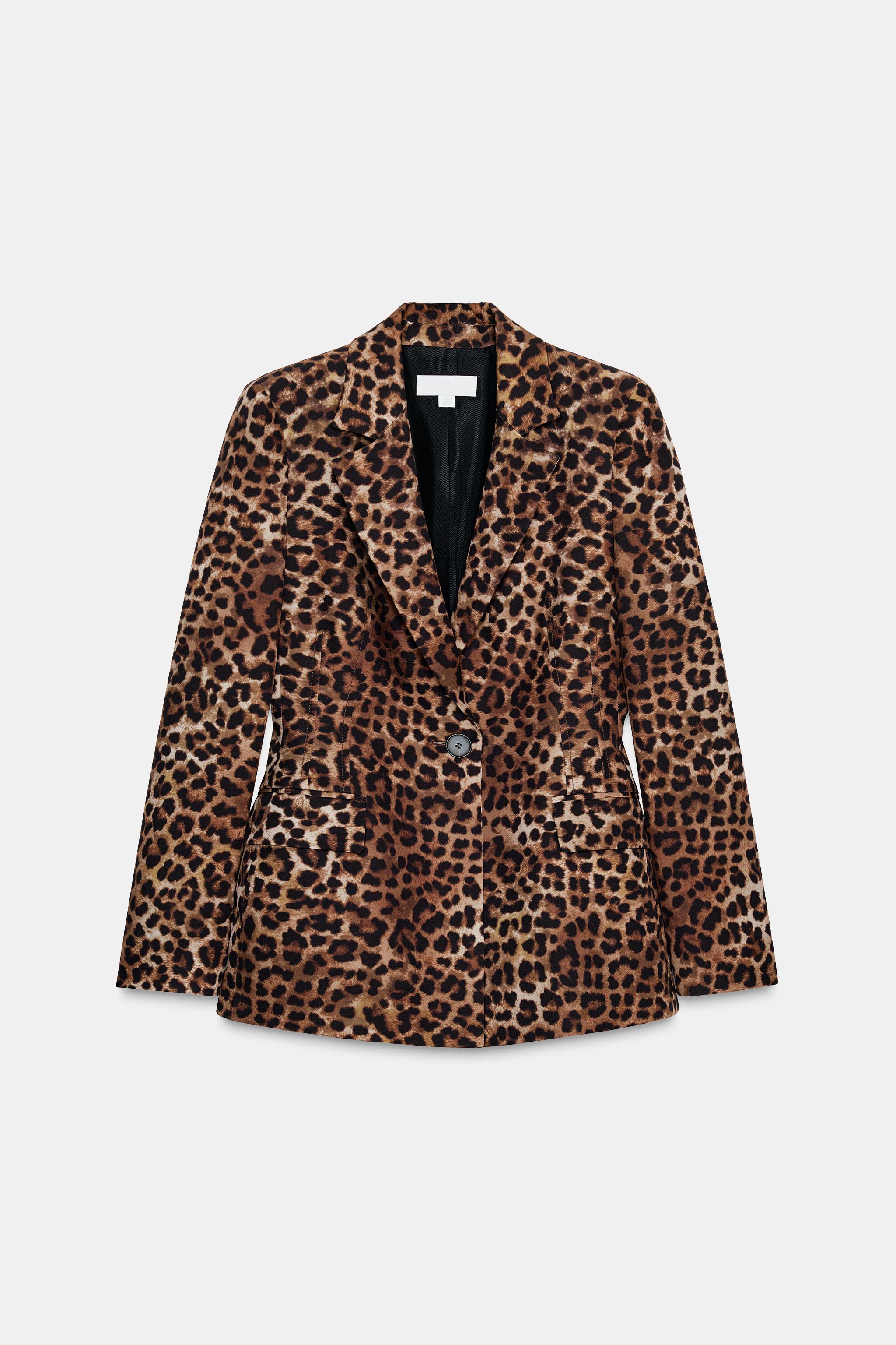 Tailored Animal Print Blazer