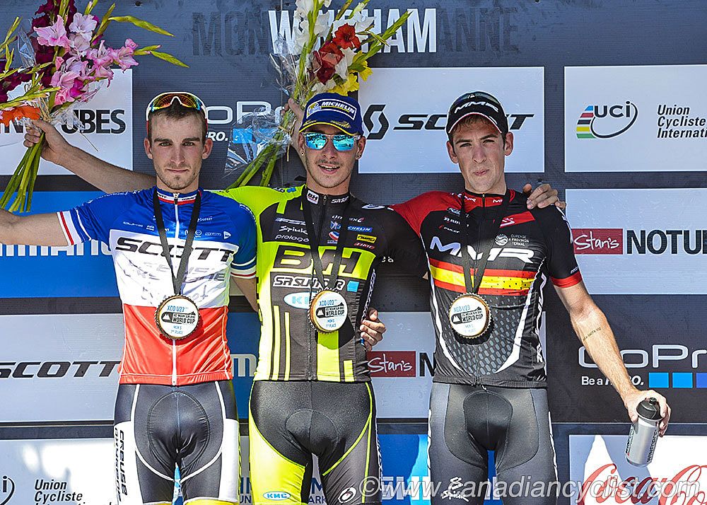 U23 men's Windham World Cup podium: Podium: Titouan Carod, Victor Koretzky, Pablo Rodriguez Guede