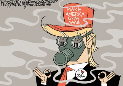 Political Cartoon U.S. Trump EPA Climate Change Coal Obama