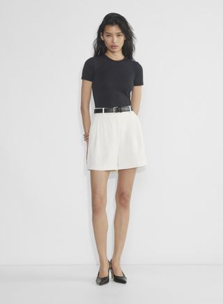 Wilfred, Pleated Linen Mini Short