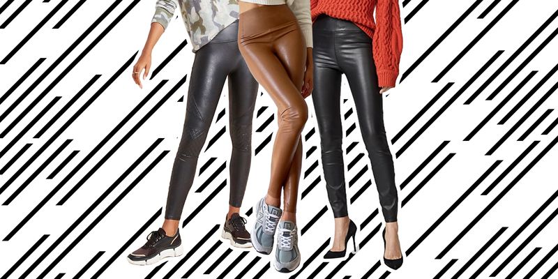Spanx Faux Leather Side Stripe Leggings - Leggings from Luxury