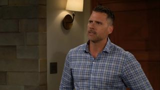 Joshua Morrow as Nick in a plaid shirt in The Young and the Restless