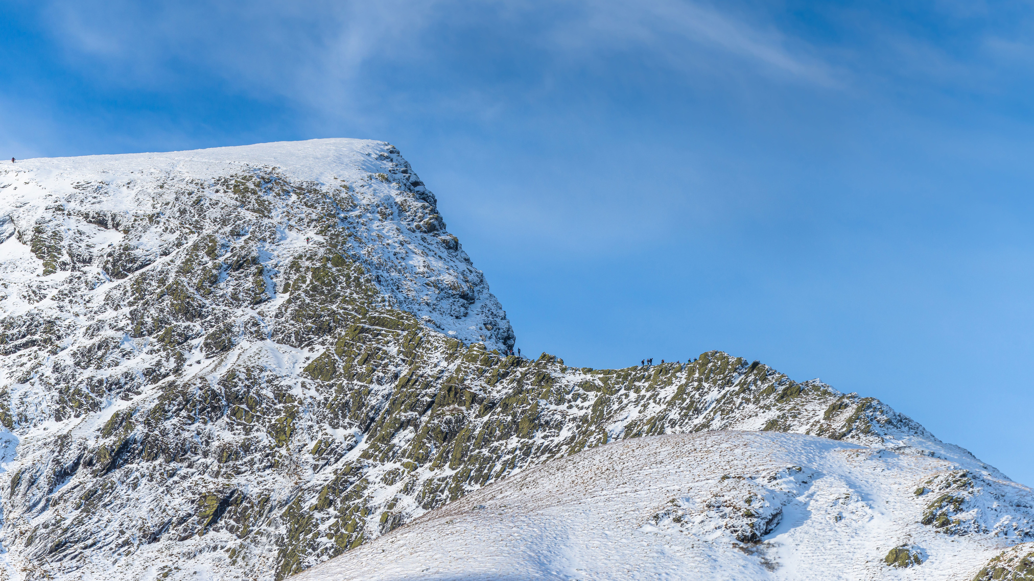 Sharp Edge in winter on Blencathra