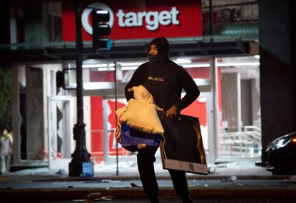 A looter at a Target