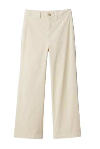 High Stride Wide-Leg Ankle Khakis