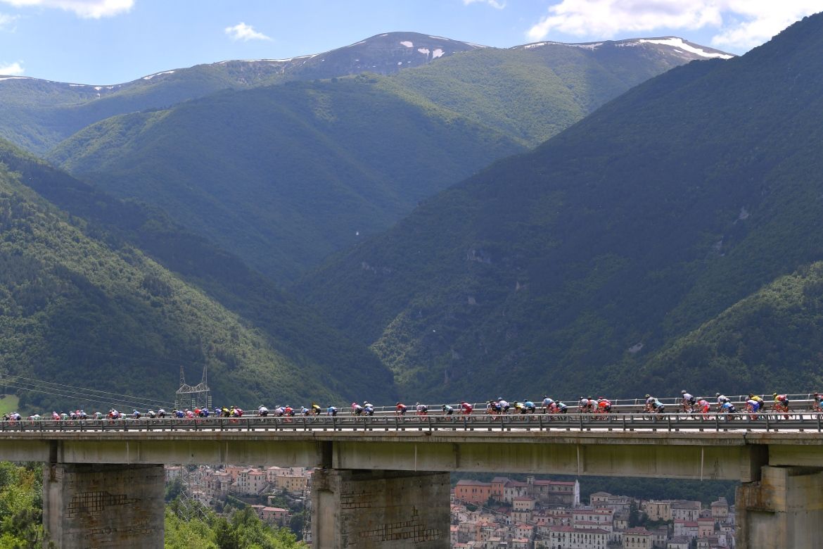 The Giro d'Italia headed to the highest point in the Apennines, the Gran Sasso d'Italia on stage 9