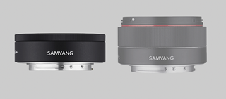 Samyang Remaster Slim lens product photo grey background