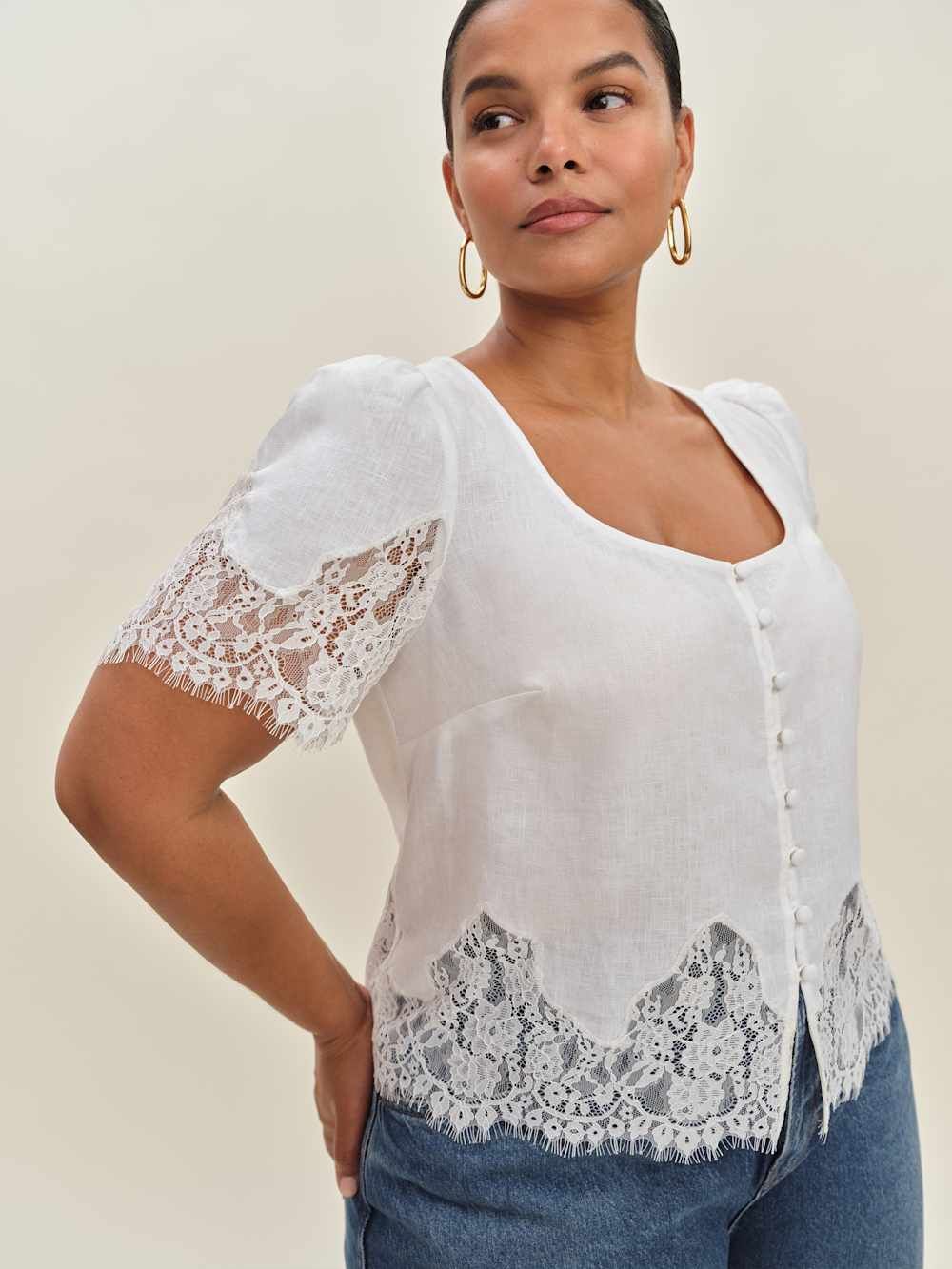 Josie Linen Top Es