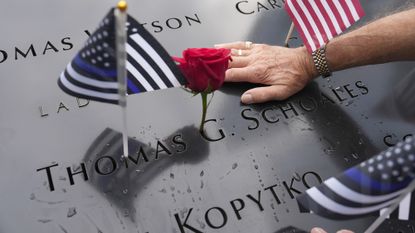 A memorial to people lost on Sept. 11.