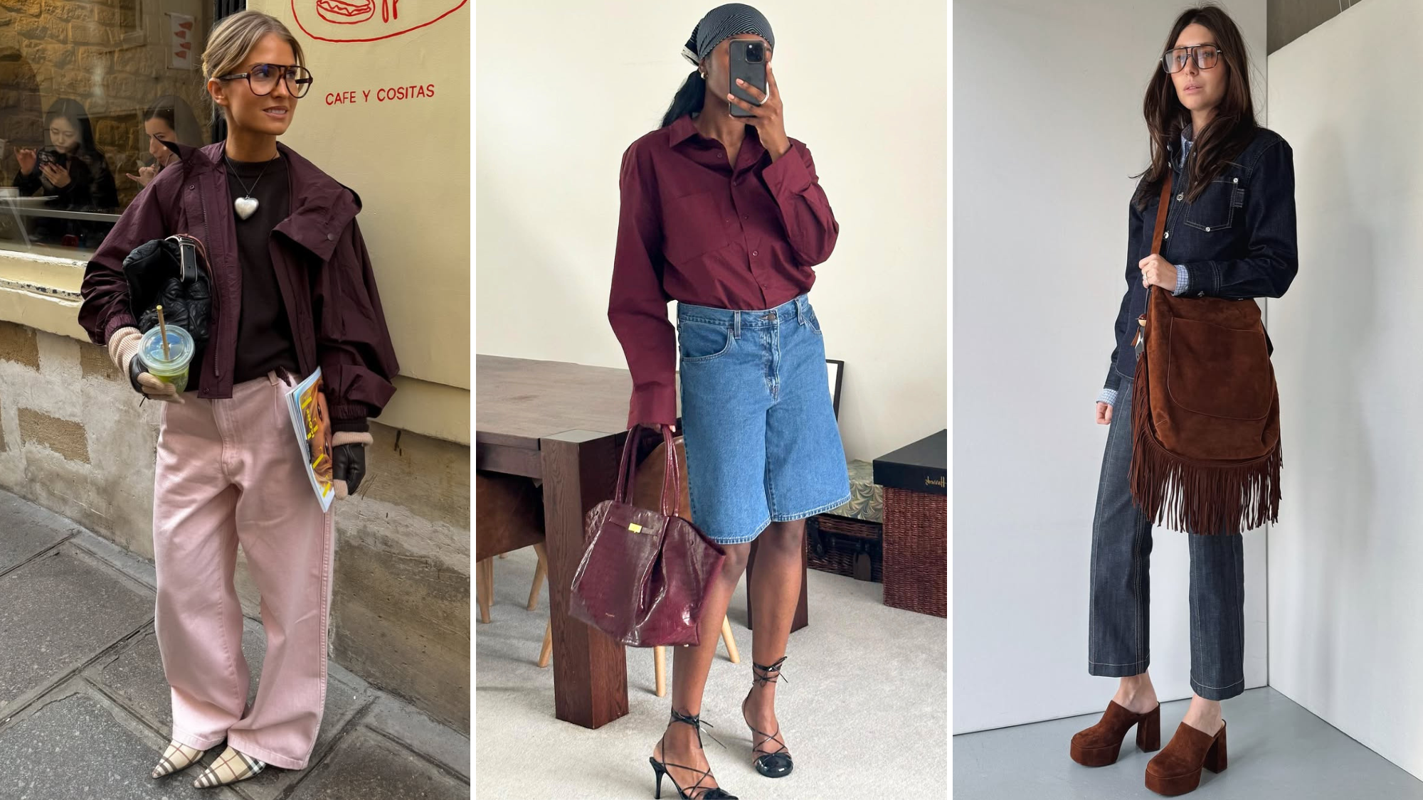 SS26 denim trends women wearing denim