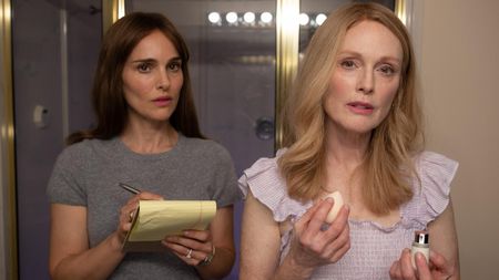 Natalie Portman and Julianne Moore as Elizabeth and Gracie in May December