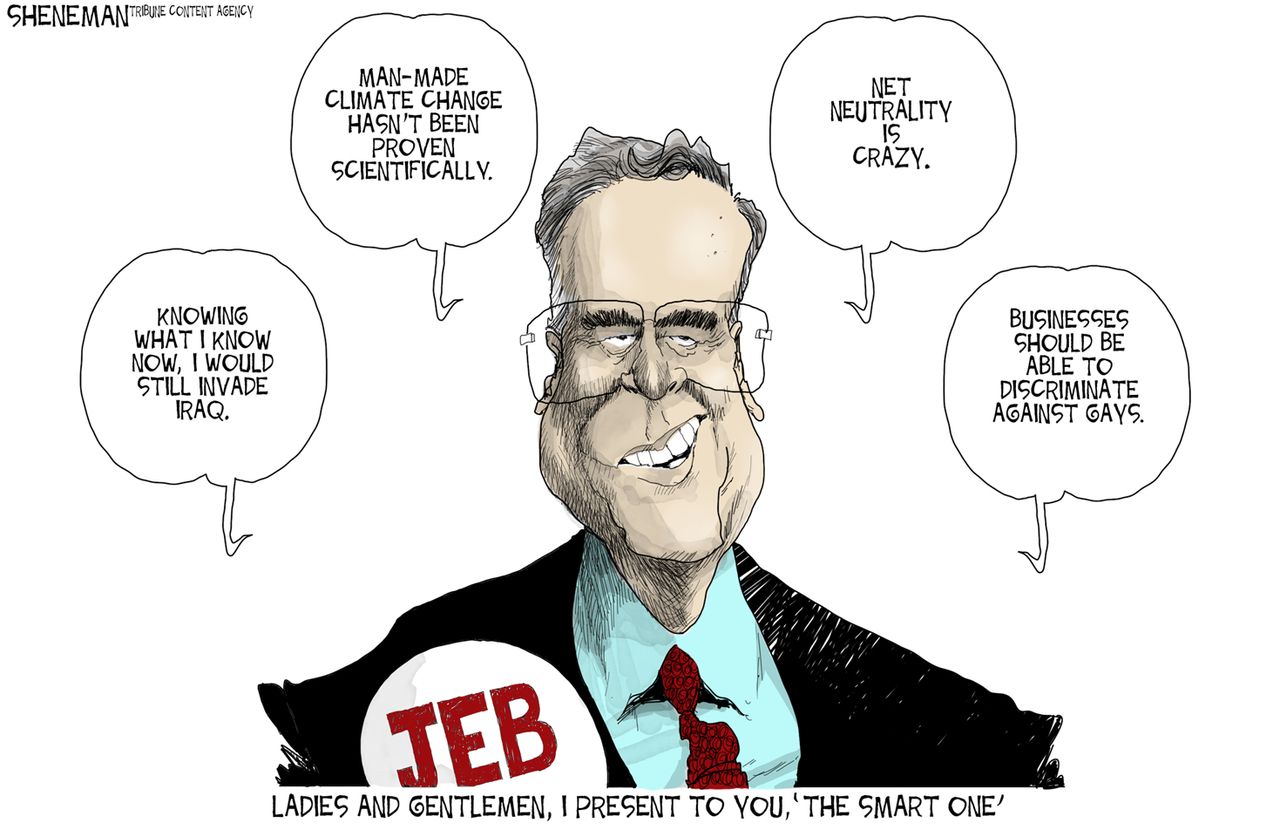 Political cartoon U.S. Jeb Bush 2016