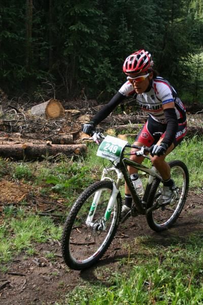 Women&rsquo;s 3-day leader Monique Pua Mata (Sho-Air/Specialized) rode the first stage of the 3-day race extremely fast.