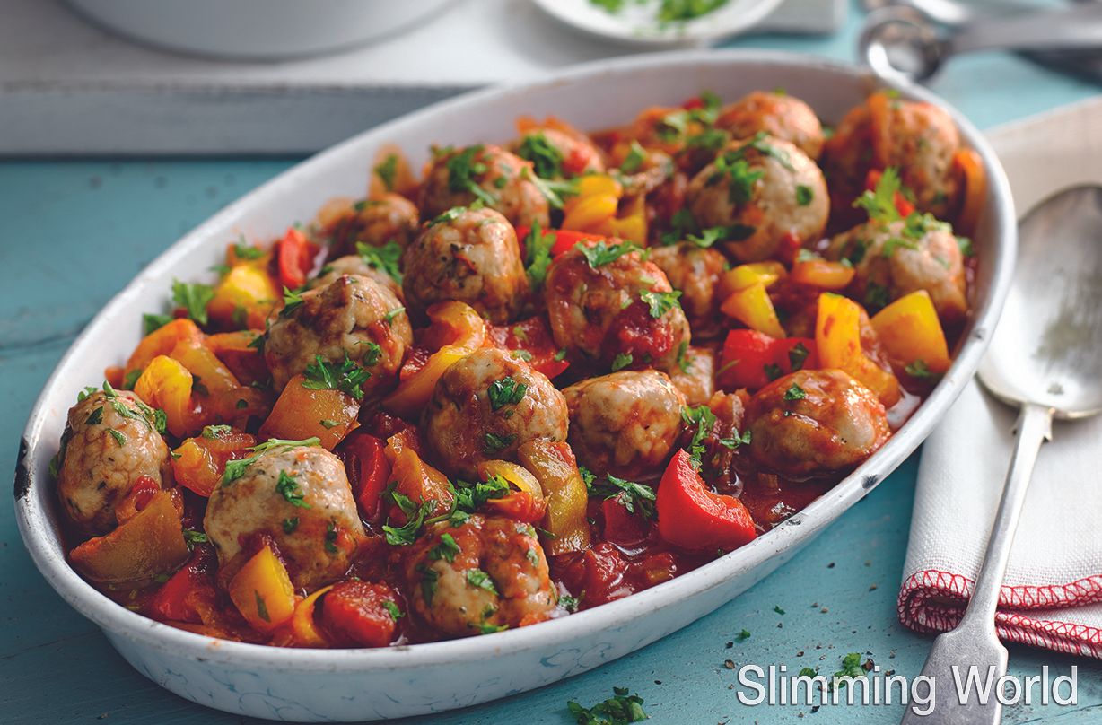 Slimming World&#039;s turkey meatballs in Creole sauce