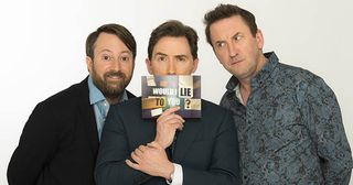 Programme Name: Would I Lie To You? - TX: n/a - Episode: n/a Picture Shows: (L-R) David Mitchell, Rob Brydon, Lee Mack - (C) Endemol Shine UK