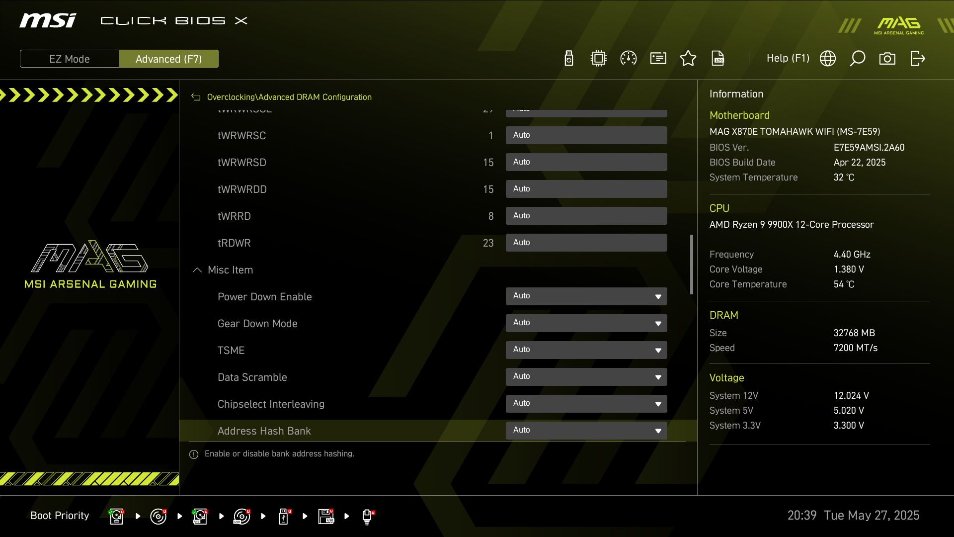 MSI MAG X870E Tomahawk Wifi