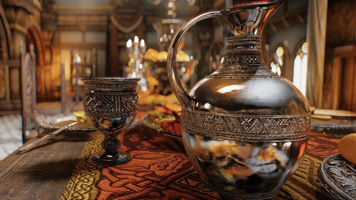 Fancy tableware from medieval fantasy times