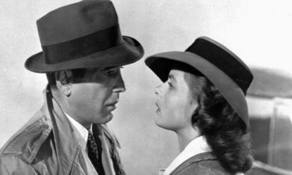 Humphrey Bogart and Ingrid Bergman in a scene from the 1943 classic Casablanca.