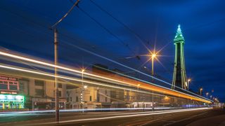 An aperture of f/14 was used to generate a shutter speed of 20 seconds to record the light trails