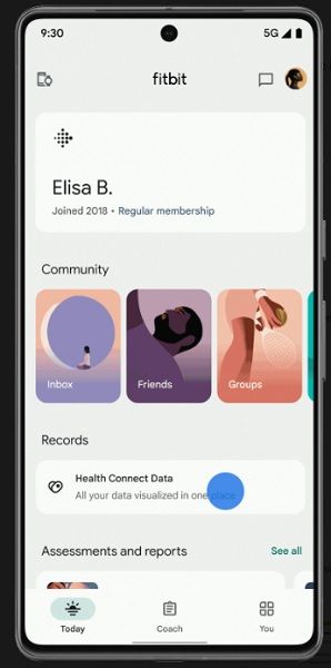 Fitbit's latest Android update brings "Health Connect" supported app information to the "You" tab.