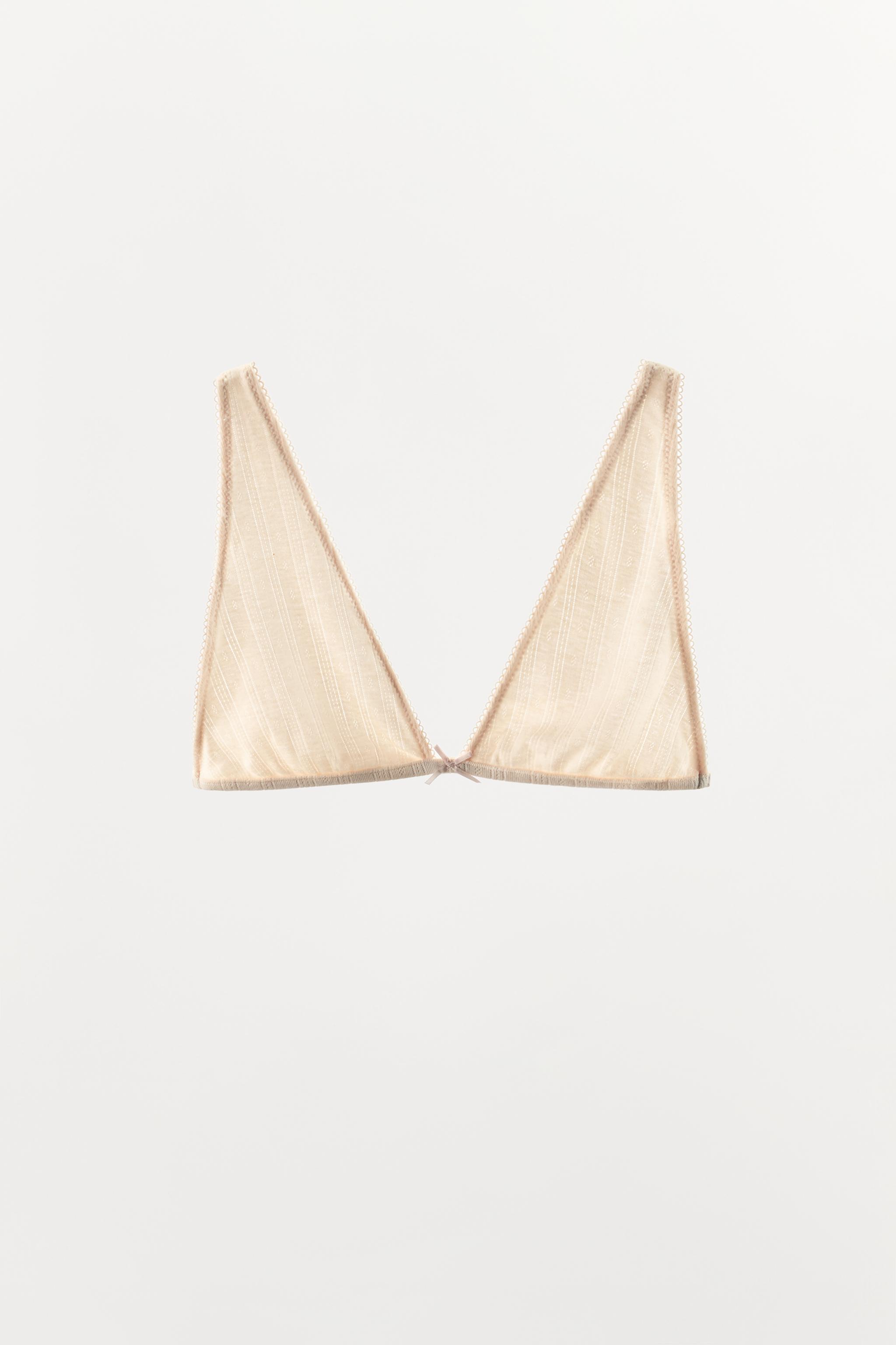 Pointelle Triangle Bra
