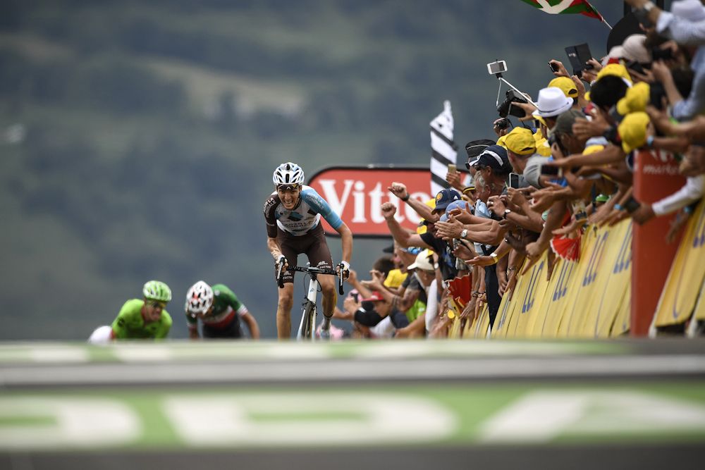 Romain Bardet on his way to winning stage 12 at the Tour de France