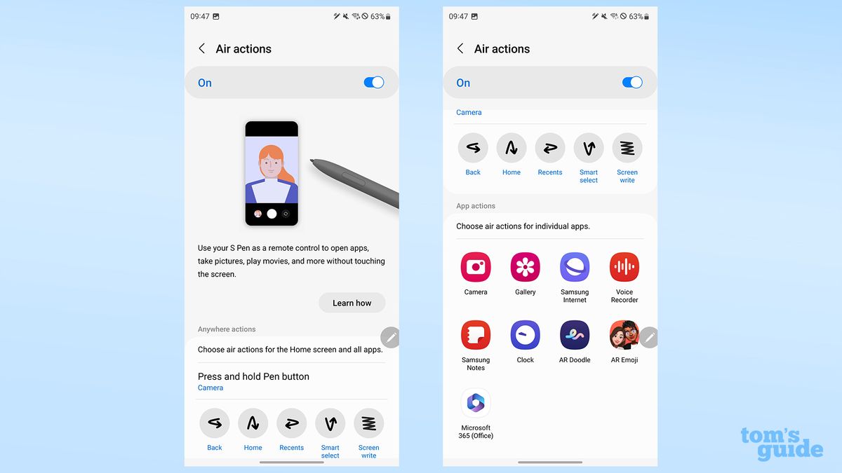 How to change Samsung Galaxy S23 Ultra S Pen settings | Tom's Guide