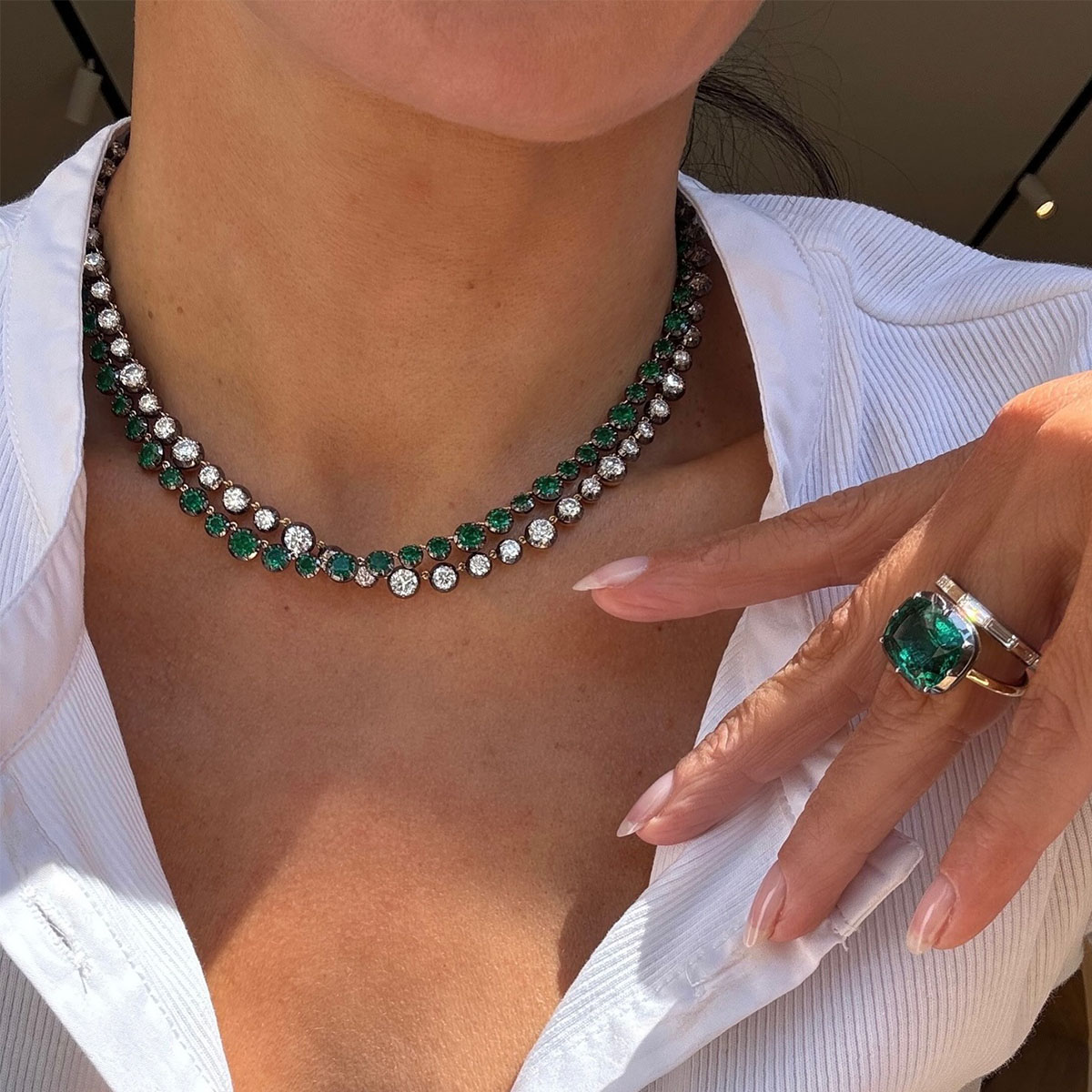 Jessica McCormack emerald jewelry