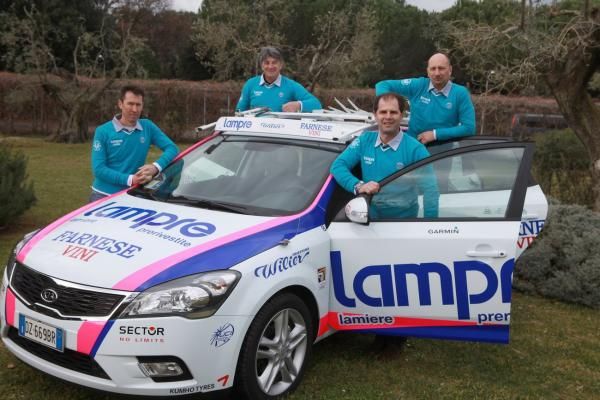 Fabrizio Bontempi with the team car for 2010.