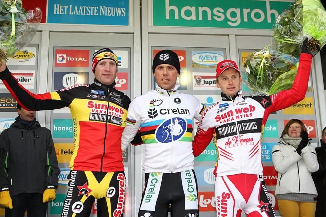 Klaas Vantornout, Sven Nys and Kevin Pauwels on the podium