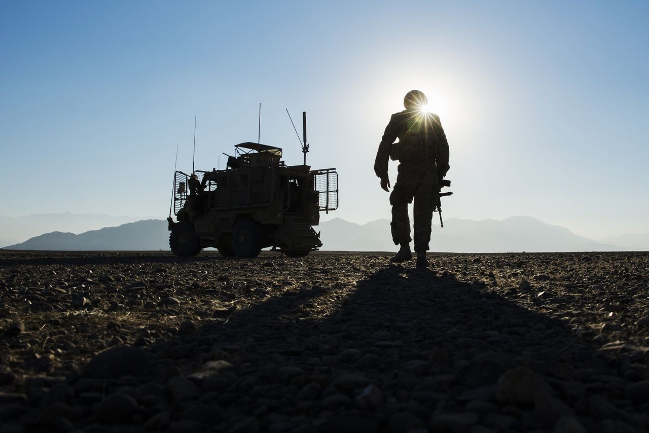 A U.S. soldier in Afghanistan. 