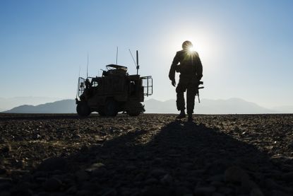 A U.S. soldier in Afghanistan. 