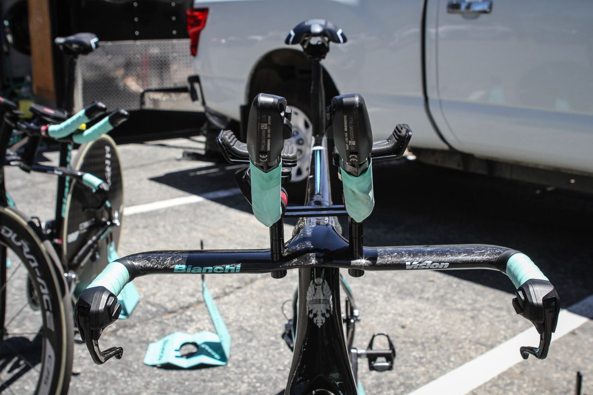 A look at the Vision cockpit on Lotto-JumboNL's Bianchi