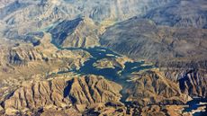 An aerial view of the Zagros mountains