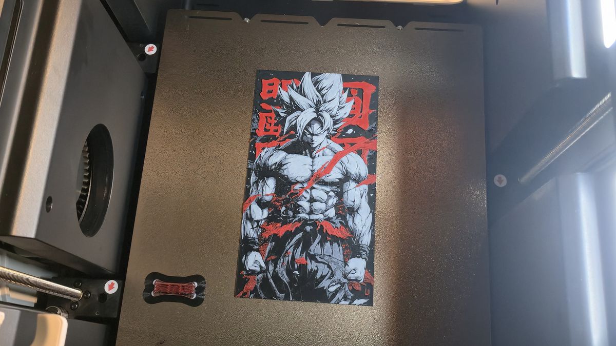 A HueForge (Goku by Emsi94) created using the Snapmaker U1.