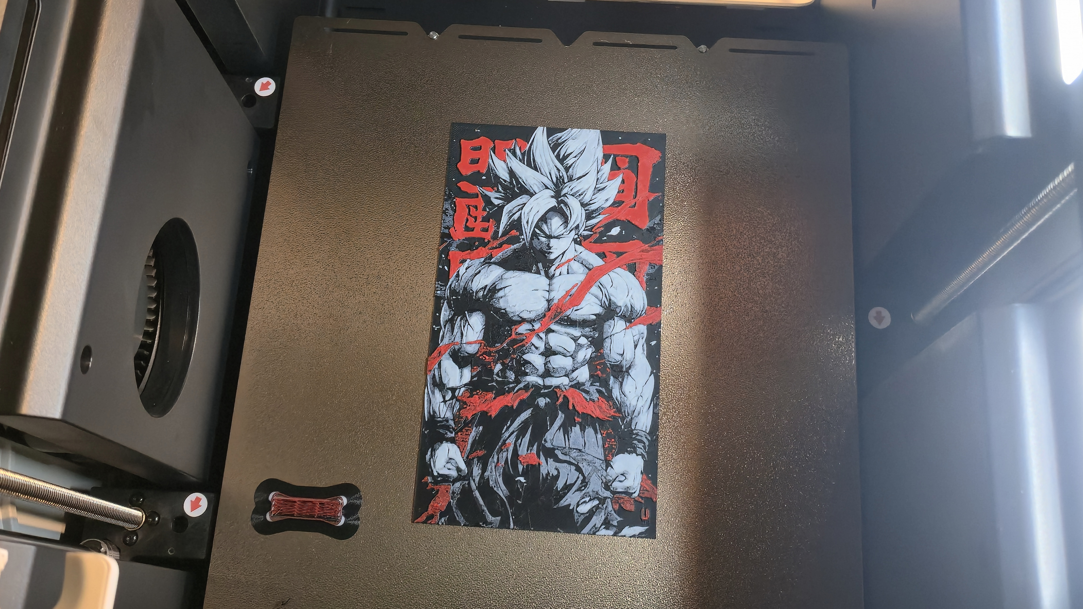 A HueForge (Goku by Emsi94) created using the Snapmaker U1.