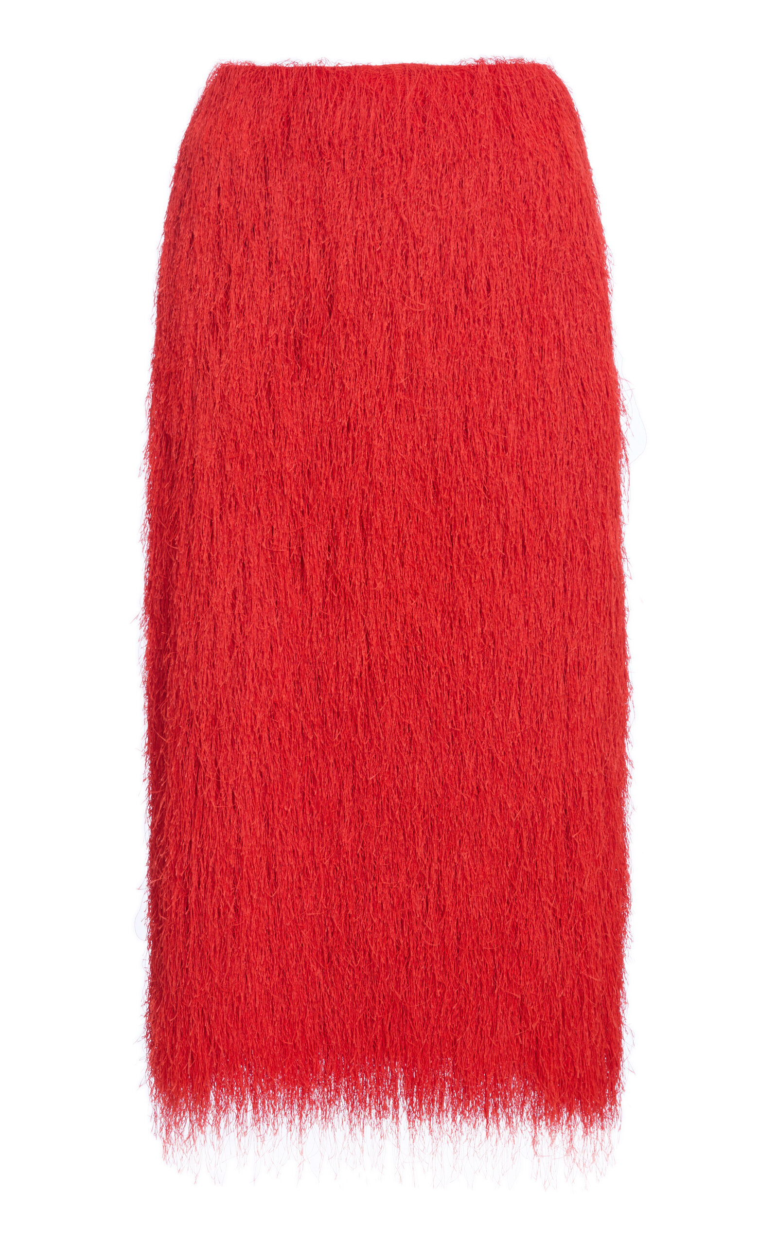 Sokna Fringed Midi Skirt