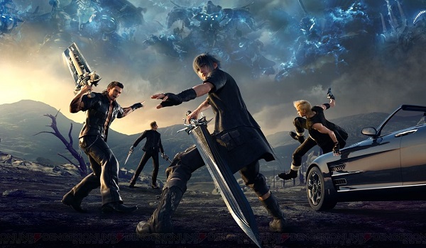 Noctis and his homies in Final Fantasy 15