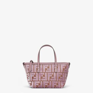 Mini Rollmauve Pink Ff Jacquard Velvet Mini-Bag