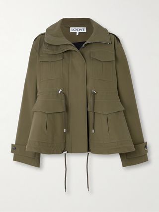 Appliquéd Cotton-Twill Parka