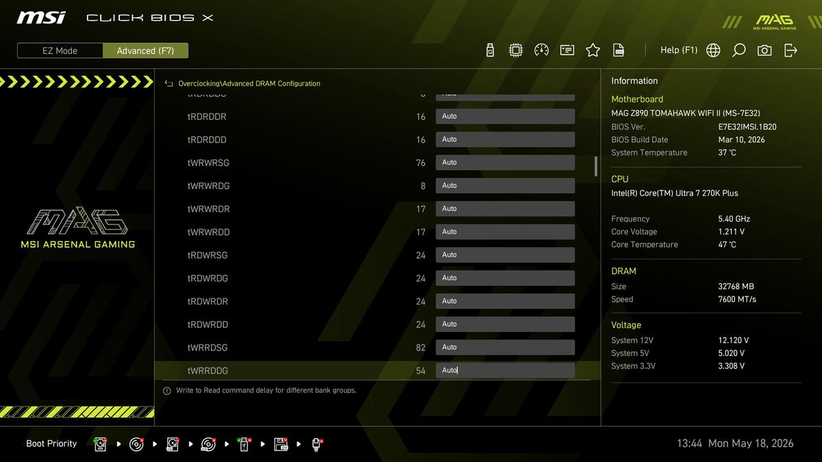 MSI MAG Z890 Tomahawk Wifi II